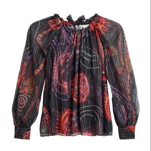 Marie Oliver Jenna Blouse in Sea Jewels large